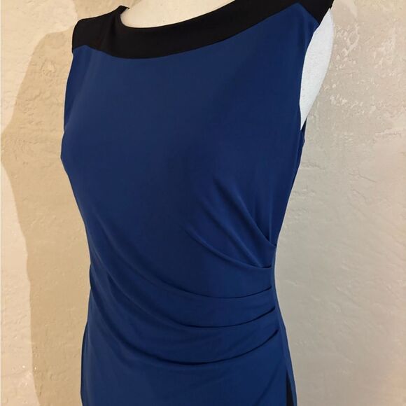 Boston Proper Blue and Black Dress Sz 6 - Picture 4 of 7